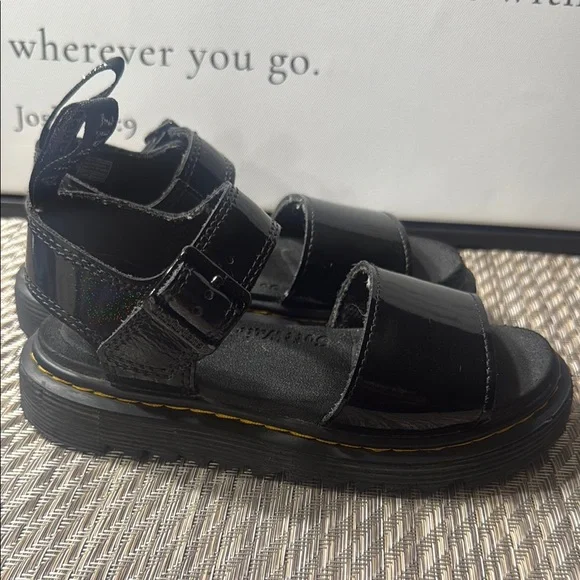 Dr. Martens Black Chunky Platform Sandals Box 1 - Picture 3 of 8